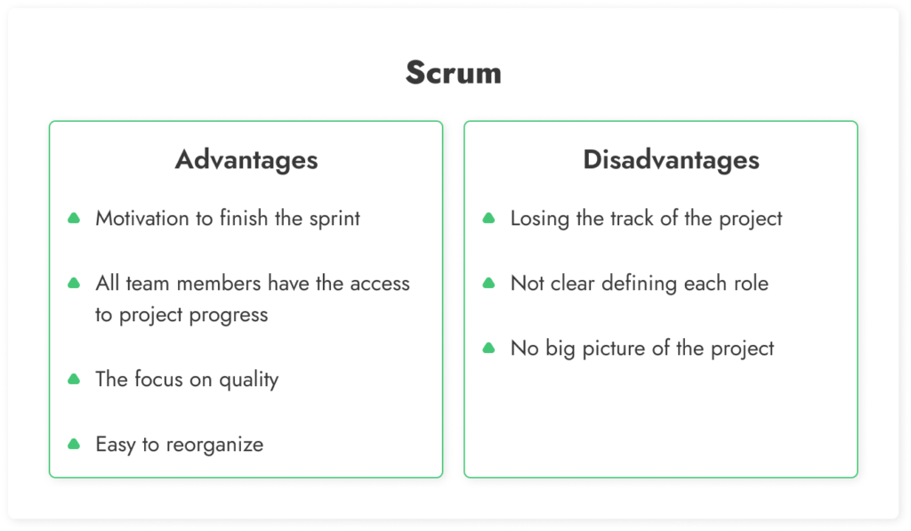 Scrum agile pros and cons