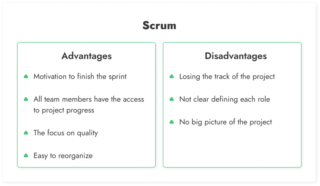 agile scrum advantages and disadvantages