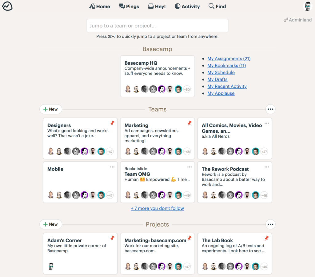 Basecamp project management tools free